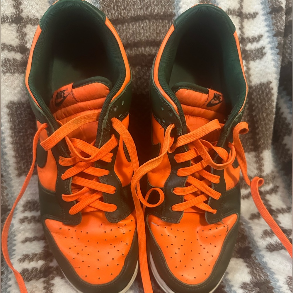 Nike Orange and Green Dunks size 13